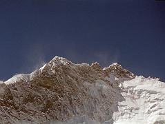 12 14 Lhotse Shar, Lhotse Middle, And Lhotse Main Close Up From Everest East Base Camp In Tibet Lhotse is the fourth highest mountain in the world at 8516m. The 1921 British Everest Expedition named the peak Lhotse, which was a direct translation from the Tibetan for South Peak (of Everest). The three jagged peaks of Lhotse were brilliantly clear beginning with Lhotse Shar (8400m) on the left, Lhotse Middle (8413m) and the Lhotse main summit on the right. Lhotse was first climbed by a Swiss expedition in May 1956, Lhotse Shar by an Austrian team in 1970, and it was only in 2001 that a Russian expedition climbed Lhotse and managed the difficult traverse along the 1km ridge to Lhotse Middle.